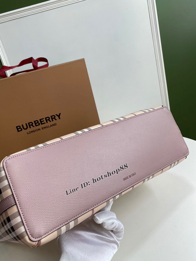 Burberry專櫃新款雙面購物袋 巴寶莉功能型購物袋手提女包 yxb1528